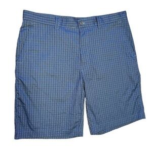 MENS CALLAWAY BLUE PLAID CASUAL GOLF SHORTS, SIZE 36